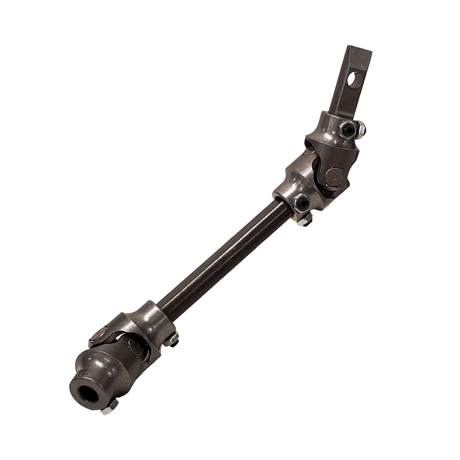 Borgeson - Steering Shaft - P/N: 000657 - 1979-1993 Mustang Steering Shaft. Steel. Connects from OEM column to manual steering rack.  With vibration reducer.