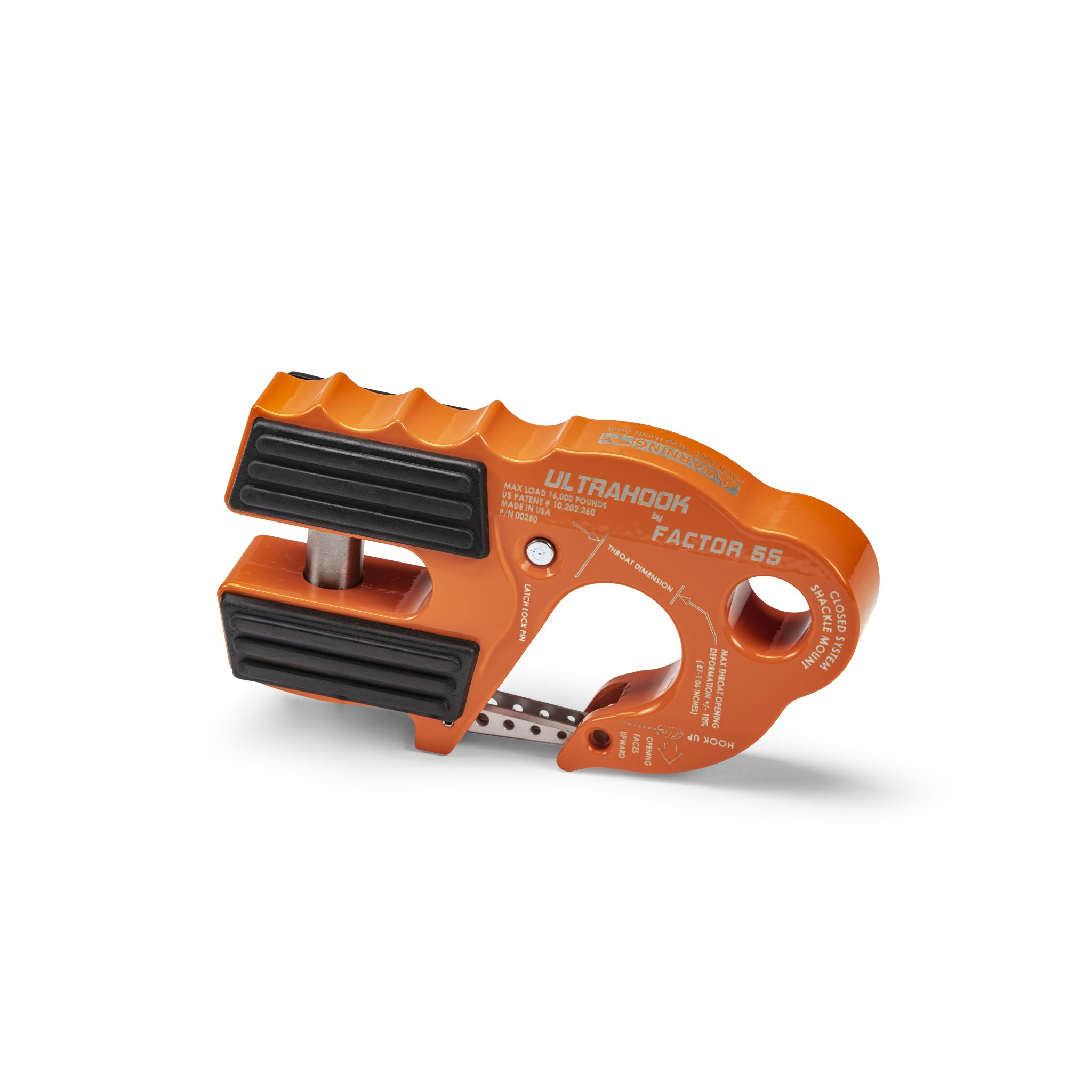 ULTRAHOOK WINCH HOOK WITH SHACKLE MOUNT -- ORANGE