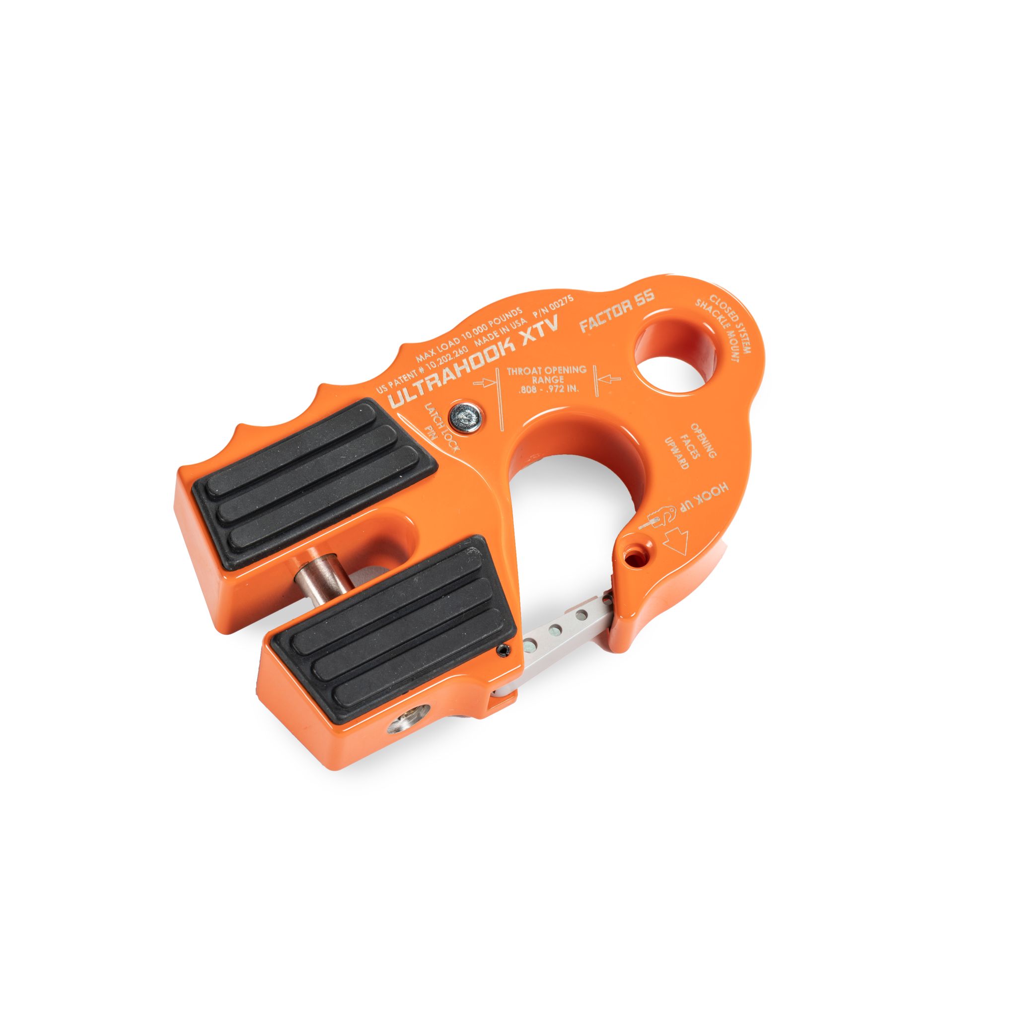 ULTRAHOOK XTV WINCH HOOK WITH SHACKLE MOUNT -- ORANGE