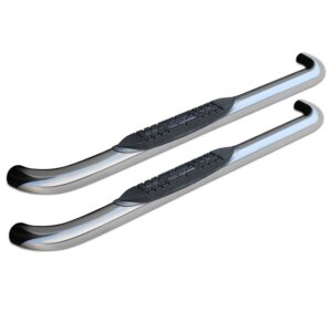Raptor Series - 0108-0593 - 3 in Round Nerf Bar Steps Polished Stainless Steel - 05-06 Jeep Wrangler