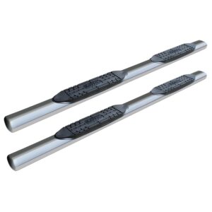 Raptor Series - 0803-0157 - 5 in Oval Steps Polished Stainless Steel - 09-14 Ford F-150, 10-14 F-150 Raptor Crew Cab