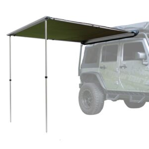 OFFGRID - 100000-000300 - Rooftop Awning Olive Drab Polyester - 8.2ft x 6.5ft Pull-Out Roof Top Awning