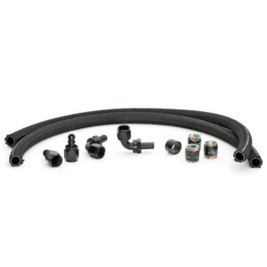 HAMBURGER'S PERFORMANCE PRODUCTS 60 IN. PREMIUM OIL LINES FOR HAMBURGER'S BILLET OIL FILTRATION KITS; 1/2 IN. I.D. HOSE; -10AN FITTINGS