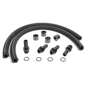 HAMBURGER'S PERFORMANCE PRODUCTS 30 IN. PREMIUM OIL LINES FOR HAMBURGER'S BILLET OIL FILTRATION KITS; 3/4 IN. I.D. HOSE; -12AN FITTINGS