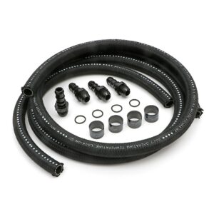 HAMBURGER'S PERFORMANCE PRODUCTS 72 IN. PREMIUM OIL LINES FOR HAMBURGER'S BILLET OIL FILTRATION KITS; 3/4 IN. I.D. HOSE; -12AN FITTINGS