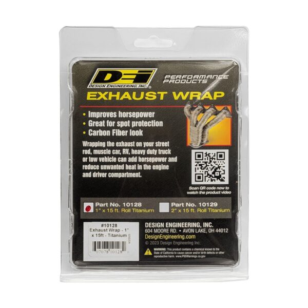 DEI 10128 Titanium Exhaust Wrap 1" x 15' 010128