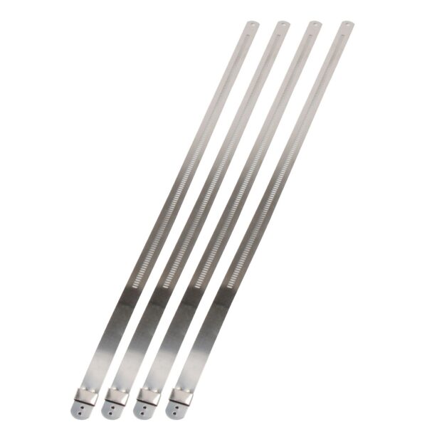 DEI 10212 Stainless-Steel Positive Locking Ties 12mm x 14" (4-Pack) 010212