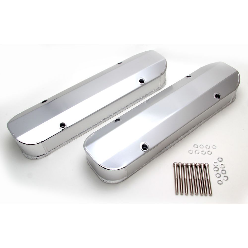 HAMBURGER'S PERFORMANCE PRODUCTS FABRICATED ALUMINUM VALVE COVERS BRUSHED PONTIAC NO HOLE