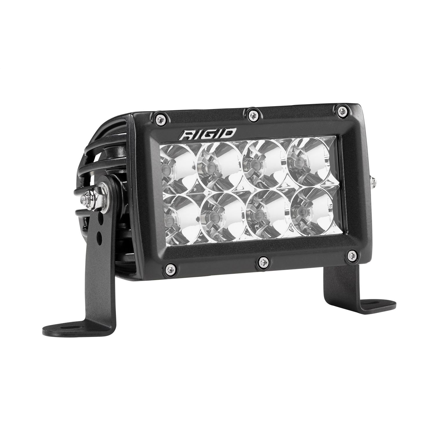 RIGID E-Series PRO LED Light, Flood Optic, 4 Inch, Black Housing