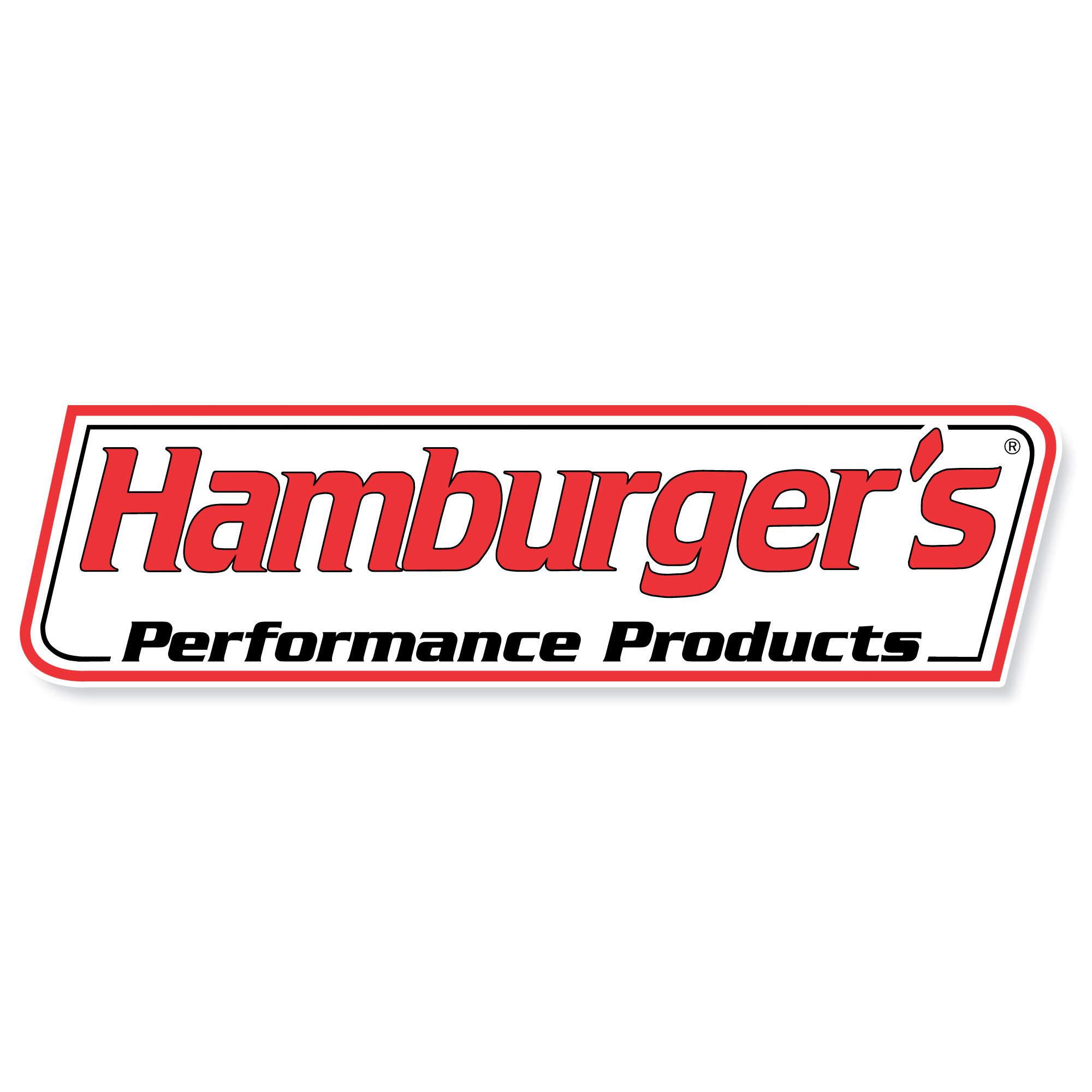 HAMBURGER'S PERFORMANCE PRODUCTS CONTINGENCY DECAL; VINYL; 10.50 IN. X 3.375 IN. (ONE DECAL)