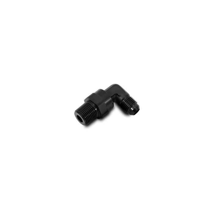 Male AN to Male NPT 90 Degree Swivel Adapter, -6 AN to 3/8" NPT