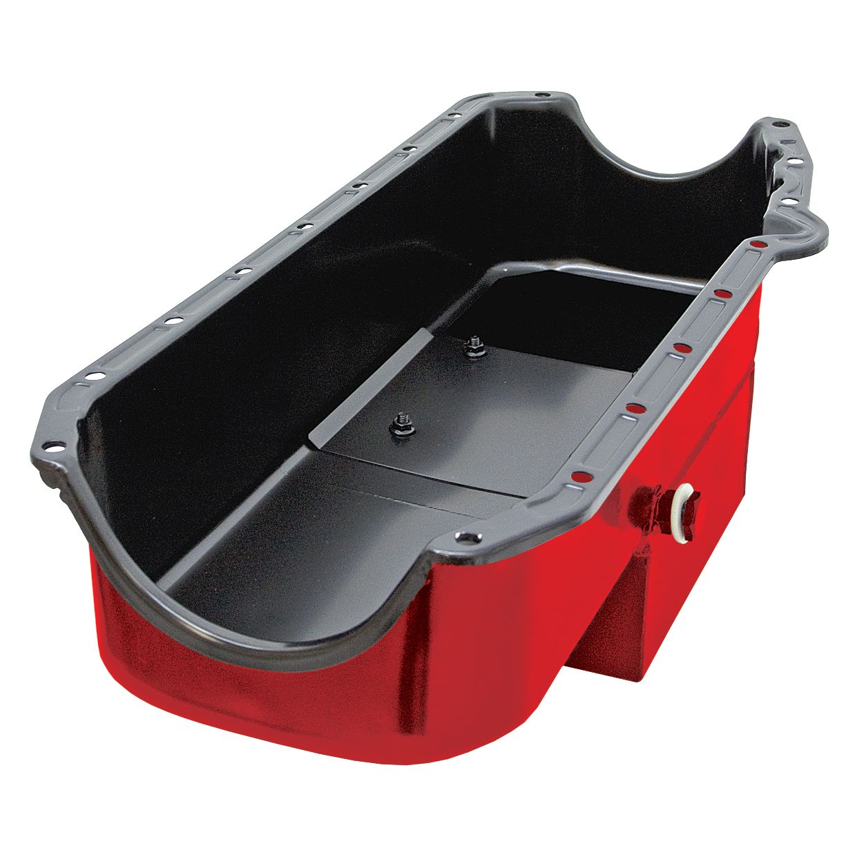 HAMBURGER'S PERFORMANCE PRODUCTS SB CHEVY CIRCLE TRACK CLAIMER OIL PAN; 1955-79 SB CHEVY 283-400 8QT DRIVERS SIDE DIPSTICK