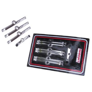 HAMBURGER'S PERFORMANCE PRODUCTS HAMBURGER'S OIL PAN SPREADER BAR KIT; 1979-85 SB CHEVY OIL PANS WITH NOTCHED RAILS ONLY- CHROME