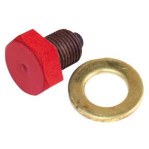 HAMBURGER'S PERFORMANCE PRODUCTS REPLACEMENT MAGNETIC OIL PAN DRAIN PLUG AND NYLON WASHER; 1/2 IN.-20