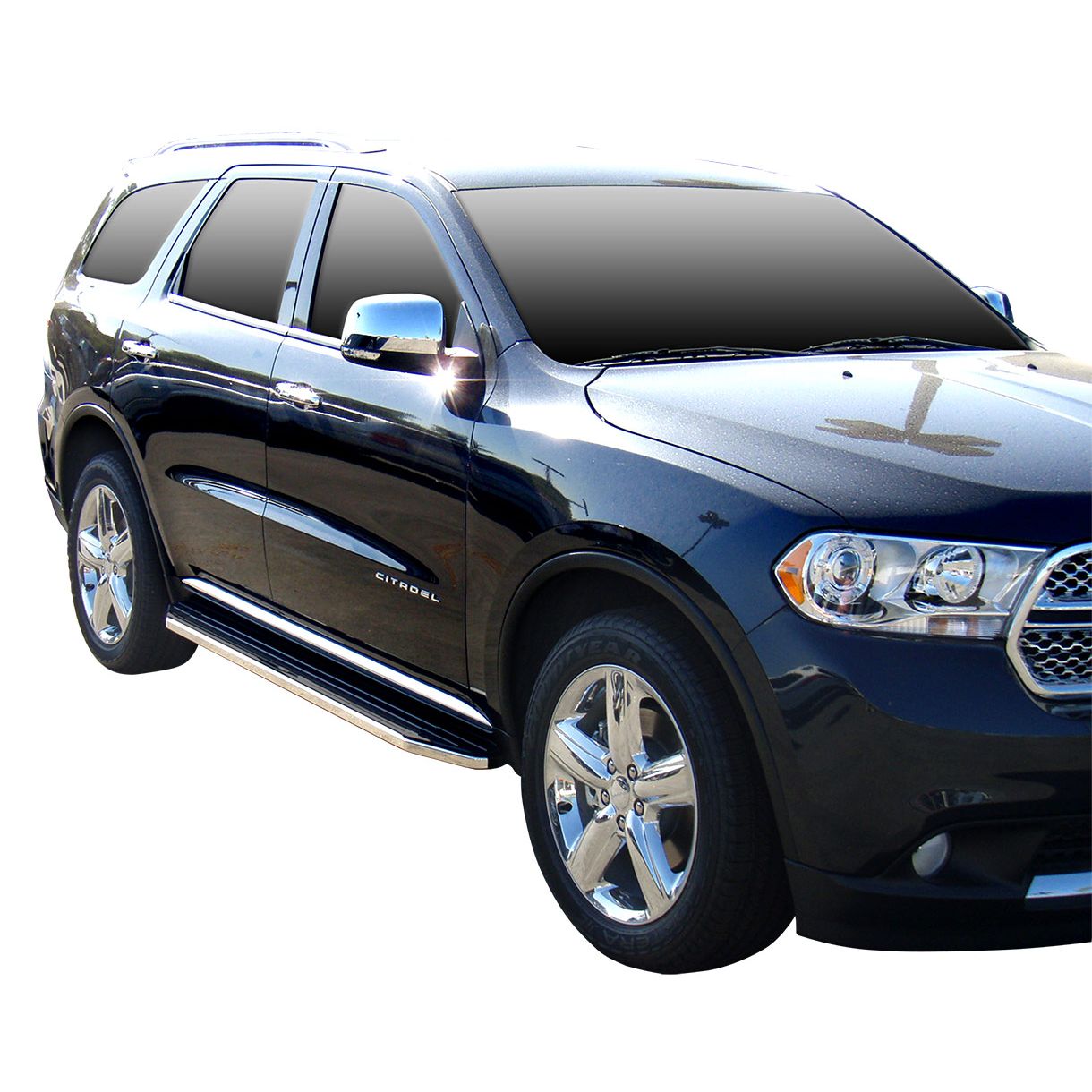 Steelcraft - STX100 Running Boards - Black/Stainless Trim - 121120