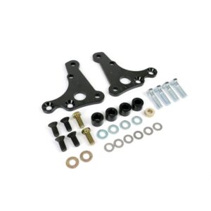 Front caliper brackets for 94-04 Cobra brakes with Ridetech 79-93 Mustang SLA.