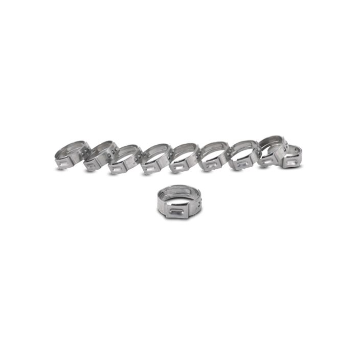 Stainless Steel Pinch Clamps: 9.4-11.9mm (Pack of 10)
