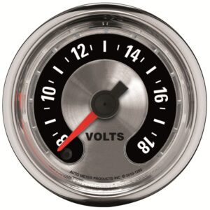 2-1/16 in. VOLTMETER, 8-18V, AMERICAN MUSCLE