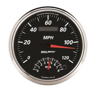5 in. TACHOMETER/SPEEDOMETER COMBO, 8K RPM/120 MPH, DESIGNER BLACK II