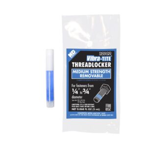 Vibra-TITE Threadlocker, Bullet, Medium Strength, Blue, 2ml Tube.