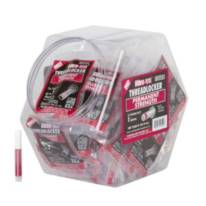 PRW THREADLOCKER, BULLET, Fishbowl, 100 count, Permanent Strength, Red, 2ml tube - 1293199