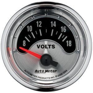2-1/16 in. VOLTMETER, 8-18V, AMERICAN MUSCLE