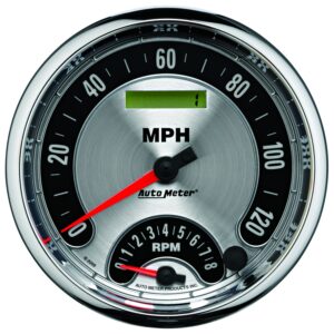 5 in. TACHOMETER/SPEEDOMETER COMBO, 8K RPM/120 MPH, AMERICAN MUSCLE
