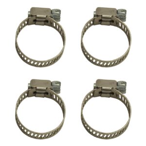 Stainless Steel Worm Gear 5/16" Band 4 Piece Hose Clamp Set