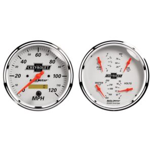 2 PC. GAUGE KIT, 5 in. QUAD & SPEEDOMETER, 240-33 O, CHEVY VINTAGE