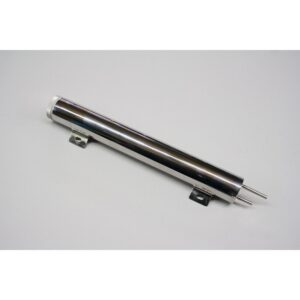Engine Test Stand Overflow Tank, Coolant, 3x8 in., Stainless Steel, Polished.