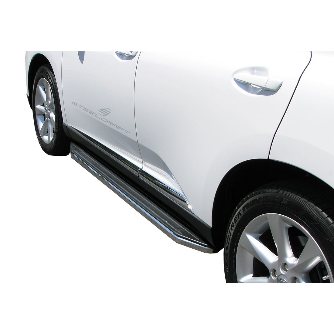 Steelcraft - STX100 Running Boards - Black/Stainless Trim - 133150