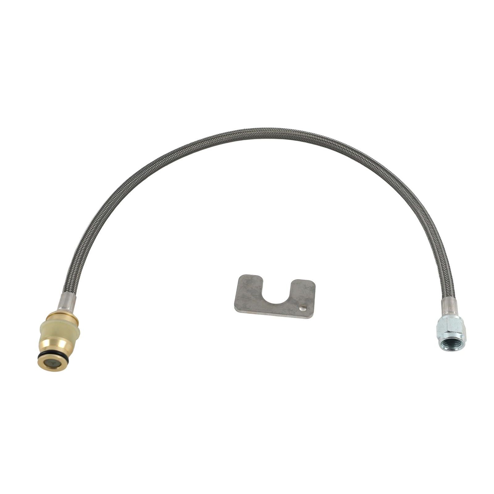 Stainless Steel Braided Line: Quick Disconnect Male End To -4 AN: 22 in.