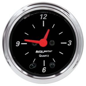 2-1/16 in. CLOCK, 12 HOUR, DESIGNER BLACK