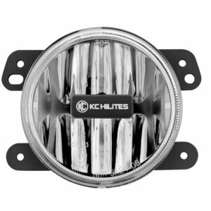 KC Hilites 4 in Gravity LED G4 - Single Light - SAE/ECE - 10W Fog Beam - for 10-18 Jeep JK