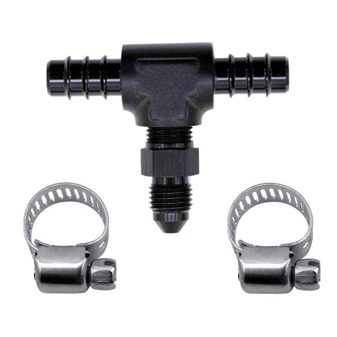 Nitrous Express 5/16 FUEL T, 5/16 HOSE BARB TO 4AN MALE