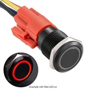 PROFESSIONAL MOMENTARY PUSH BUTTON, RED