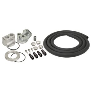 Engine Oil Filter Relocation Kit, 1/2" NPT Ports w/ 13/16"-16 Engine Thread Size