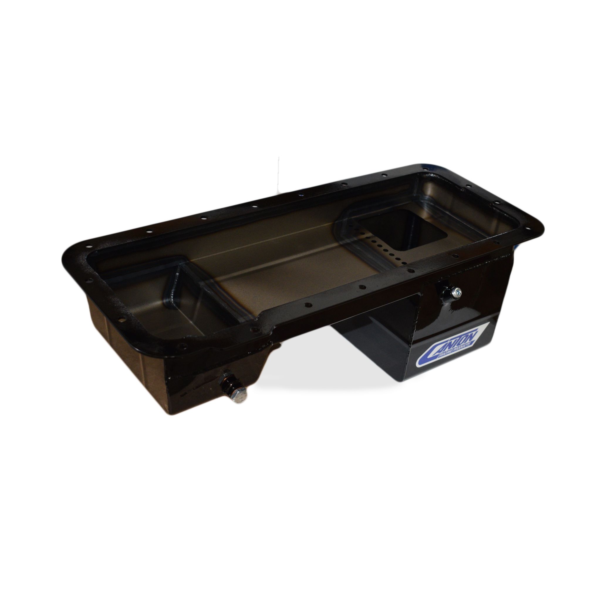 Canton 16-870 Oil Pan Ford 332 428 FE Ford Deep Rear Sump Truck Oil Pan Black