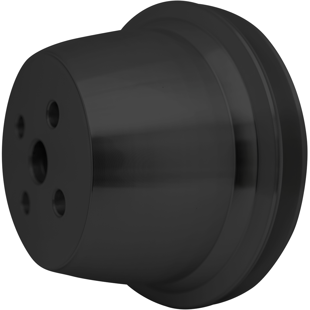 Small Block Ford Water Pump Pulley - Late - 5.25" - Black
