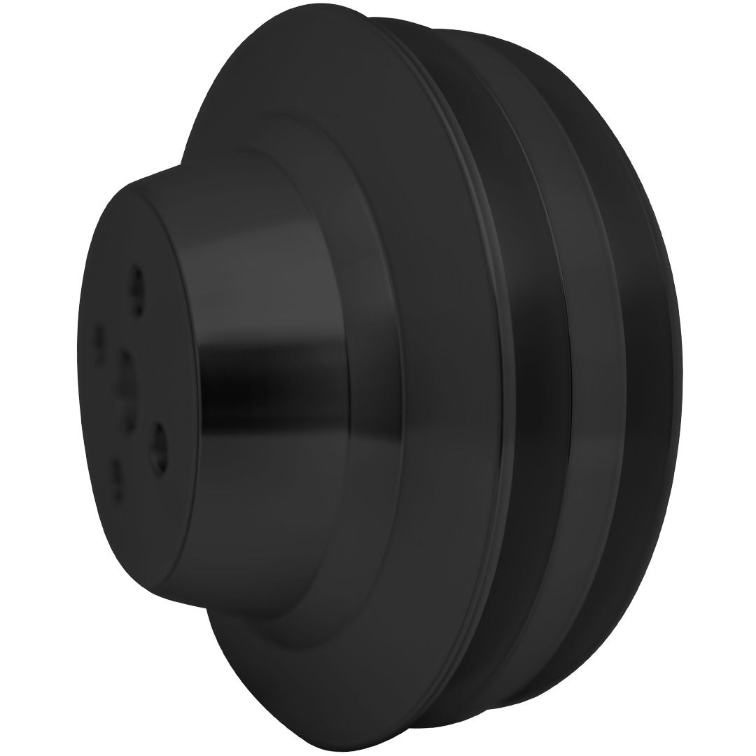 Small Block Ford V-Belt Water Pump Pulley - 2V, Late - Black