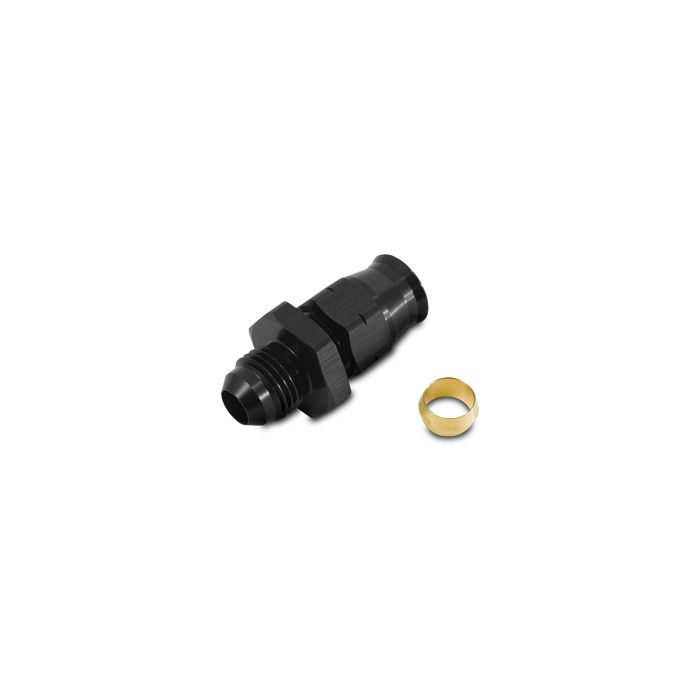 Tube to Male AN Adapter with Brass Olive Inserts, -8AN, Tube Size - 0.375"