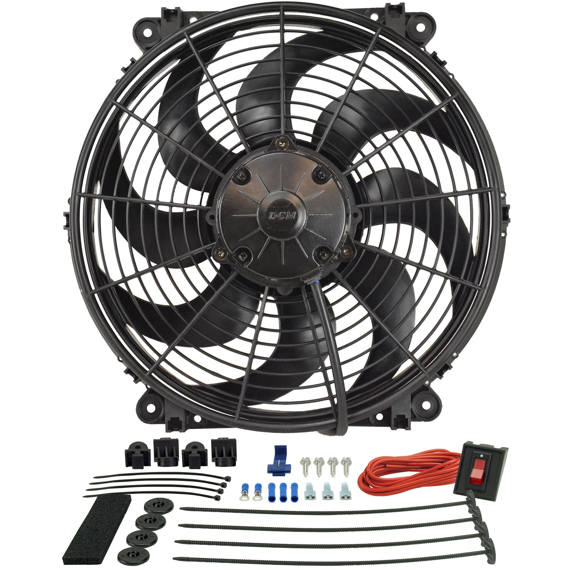 14" Tornado Electric Puller Fan, Premium Mounting Kit