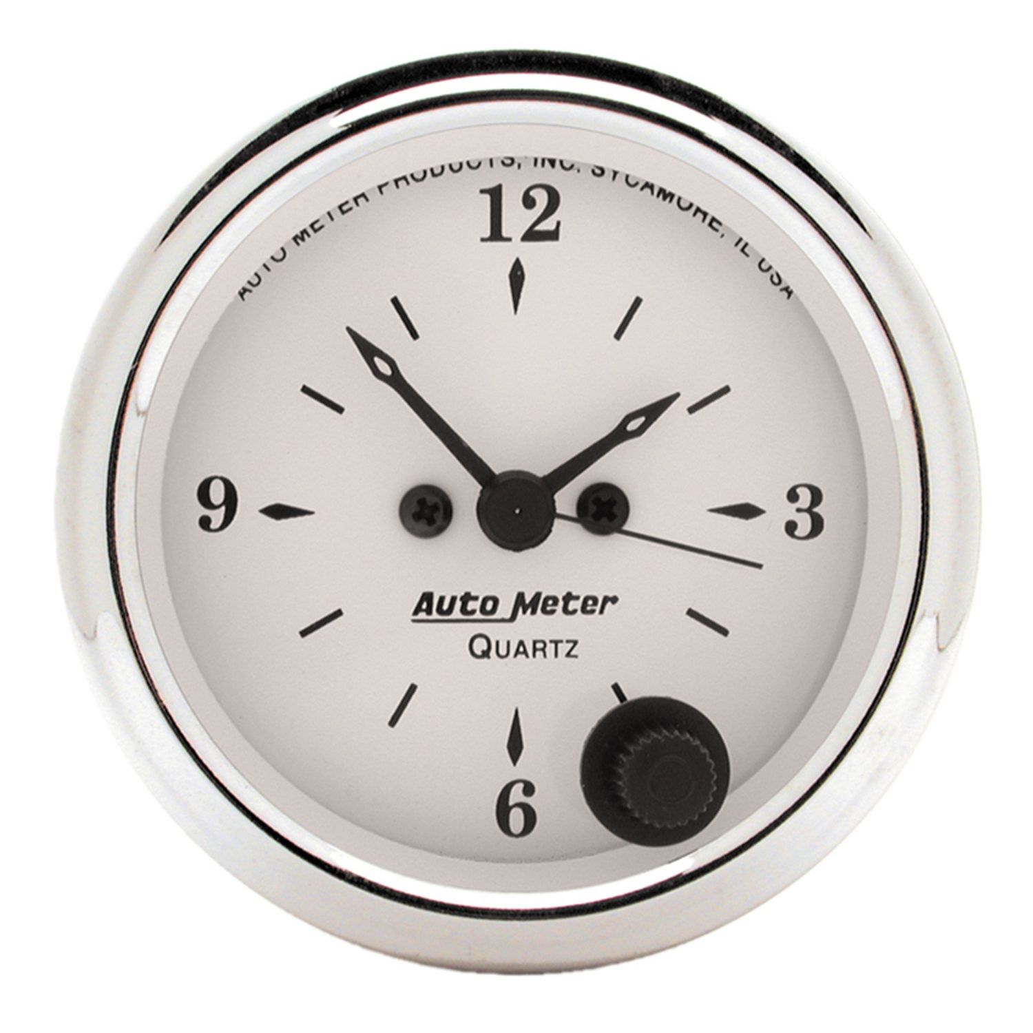 2-1/16 in. CLOCK, 12 HOUR, OLD-TYME WHITE