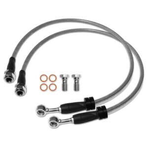 RSO Suspension - 170107-408502 - Front Brake Lines Stainless Steel Length: 75cm-29.6in - 07-18 Jeep Wrangler JK/JKU