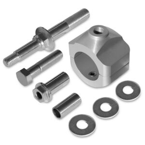 RSO Suspension - 170107-443901 - Steering Stabilizer Relocation Bracket 1 5/8in Tie Rod Silver Anodized - 07-18 Jeep Wrangler JK/JKU