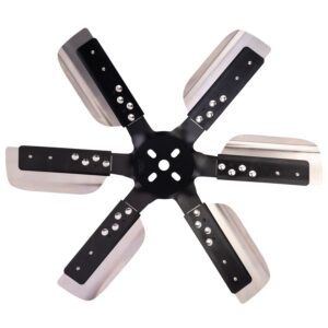 19" Heavy Duty Stainless Steel Standard Rotation Flex Fan, Black Hub