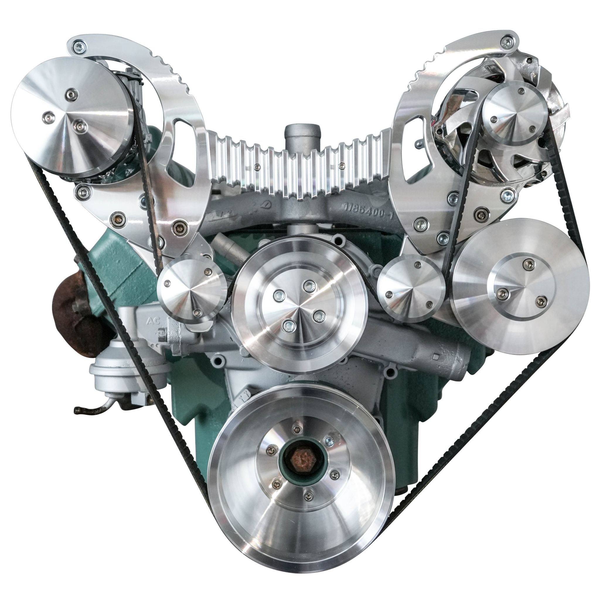 Buick Nailhead Serpentine System - AC & PS - Chrome