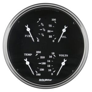 5 in. QUAD GAUGE, 240-33 O, OLD TYME BLACK