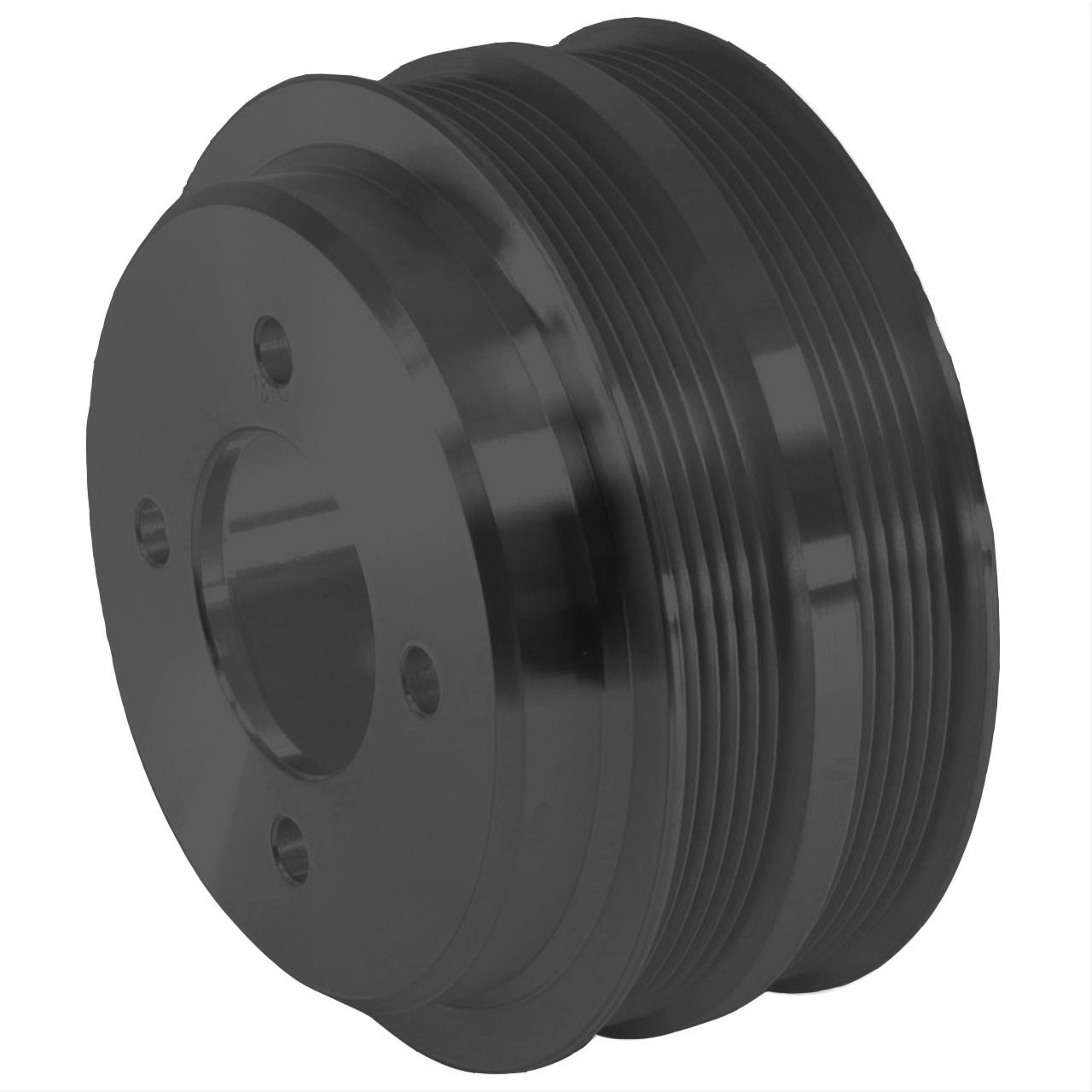 Big Block Ford Serpentine Crankshaft Pulley - 4 Bolt - Dual Groove - Black