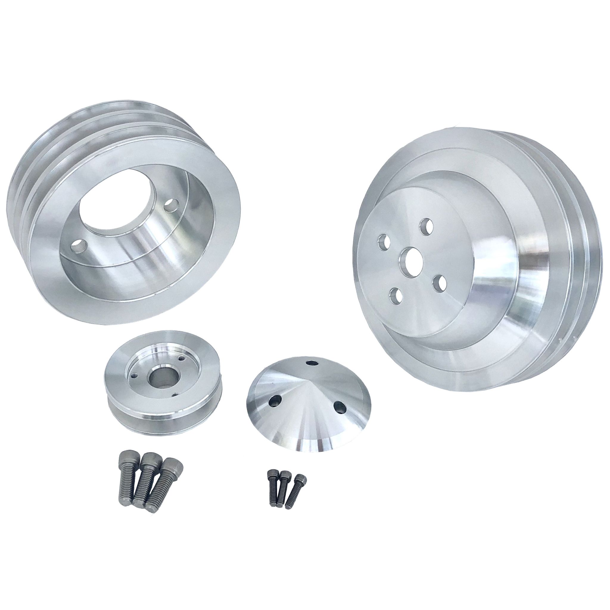 Ford FE V-Belt Pulley Kit - 2V - High Flow